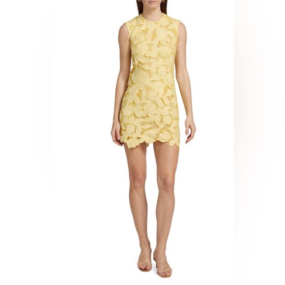 SIMKHAI Mickie guipure lace dress in Natural White. Size See Measurements - Picture 3 of 16